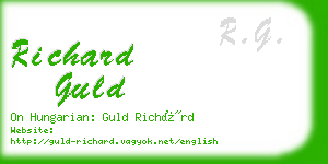 richard guld business card